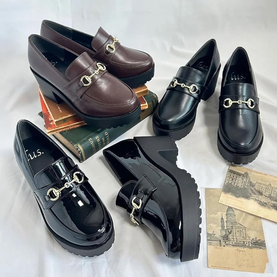 完売⭐︎DIANTE ブラック ローファー 厚底 DIANTE ブラックローファー厚底